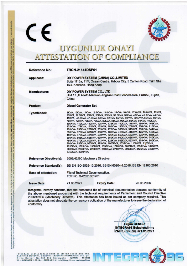 Certificat Directive Machines