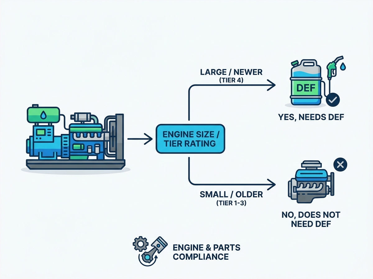 Syst&egrave;me DEF de g&eacute;n&eacute;rateur diesel