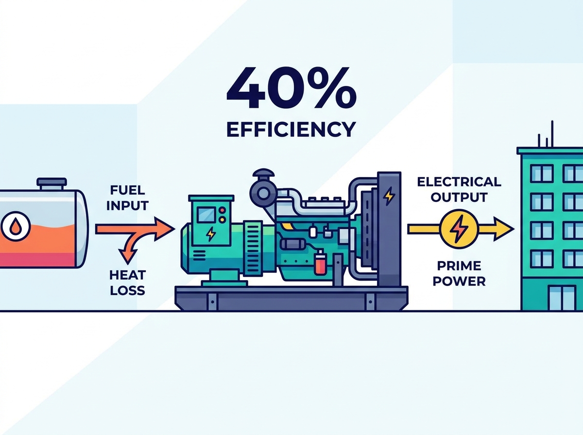 Efficacit&eacute; du g&eacute;n&eacute;rateur diesel et gestion de la charge